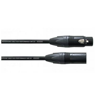 Cordon micro HQ XLR 3 pts M/F noires NEUTRIK - 5m