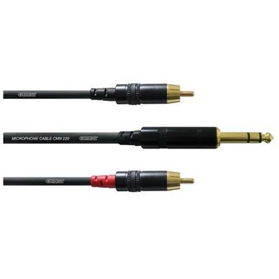 Cordon Jack 6.35mm stéréo vers 2 RCA or M/M REAN - 1.5m