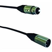 Cordon XLR numérique Neutrik 3 pts M/F câble Digimic noir - 10m