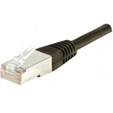 Cordon RJ45 cat.6a F/UTP 500 MHz noir 1m