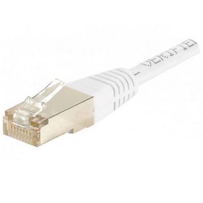 Cordon RJ45 cat.6 F/UTP 250 MHz blanc 1m