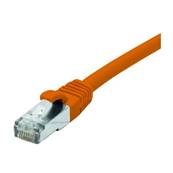 Cordon RJ45 cat.6a S/FTP 500 MHz LSOH snagless orange 1.5m