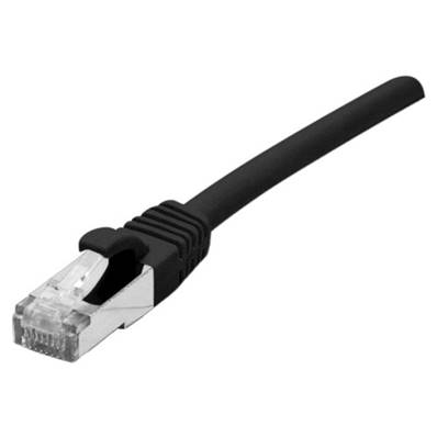 Cordon RJ45 cat.6a S/FTP 500 MHz LSOH snagless noir 0.5m