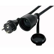 Rallonge secteur HO5RNF 3x2.50mm² M/F noir 15m