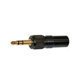 Fiche jack stéréo 3.5 mm - 3 pts - mâle verrouillable - noir