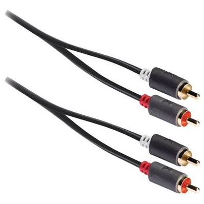 Cordon audio HQ 2 RCA mâles vers 2 RCA mâles - 10m