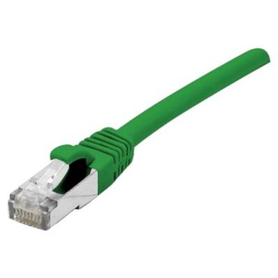 Cordon RJ45 cat.6a S/FTP 500 MHz LSOH snagless vert 1m