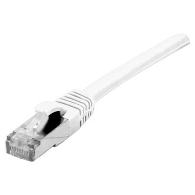 Cordon RJ45 cat.6a S/FTP 500 MHz LSOH snagless blanc 1m