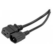 Rallonge secteur HO5VVF 3x1.5mm² IEC C14 / IEC C19 noir 3m