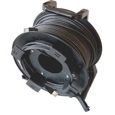 Cordon de 100m composé de 2 RJ45 métal et MFO26 cat.7 sur GT310RM