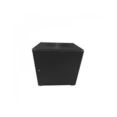 Baie 19'' 11U 600x500 noire porte AV pleine/porte AR perforée