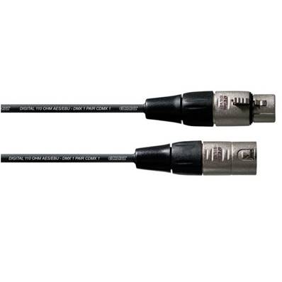 Cordon DMX 1 paire 0.22mm² XLR 3 pts M/F REAN - 1m