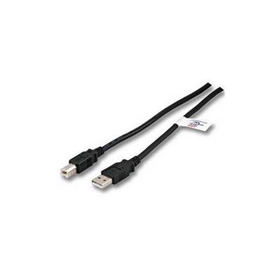 Cordon USB 2.0 Highspeed (480 Mbps) type A vers B M/M noir - 1.8m