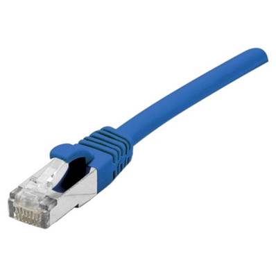 Cordon RJ45 cat.6a S/FTP 500 MHz LSOH snagless bleu 3m