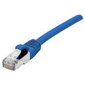 Cordon RJ45 cat.6a S/FTP 500 MHz LSOH snagless bleu 10m