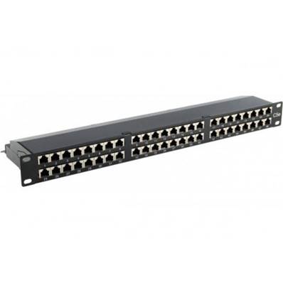 Panneau de brassage 19" 1U RJ45 cat.5e STP 48 ports noir