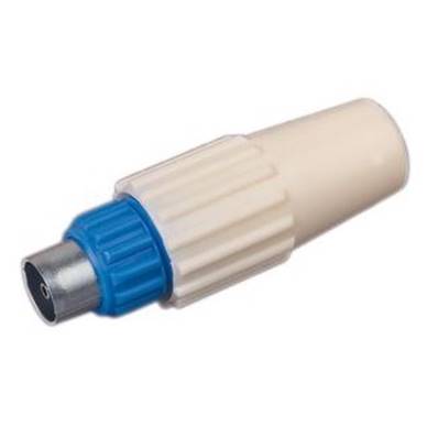 Connecteur antenne IEC mâle 9,52mm bleu