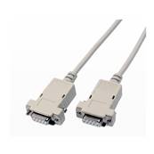 Cordon RS232 SUBD9 F/F Null Modem moulé (câblage croisé) - 10m