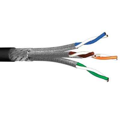 AUDIOLAN7 Câble Ethernet souple cat.7 S/FTP 4 paires PUR noir PoE++