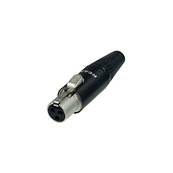 RT3FC-B Fiche mini XLR 3 pts femelle corps noir et contacts or