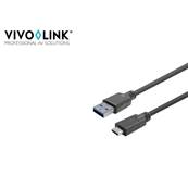 Vivolink - Cordon USB 3.0 (5Gbps) type C/A mâle/mâle - 10m 