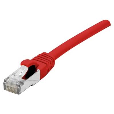 Cordon RJ45 cat.6a S/FTP 500 MHz LSOH snagless rouge 1m