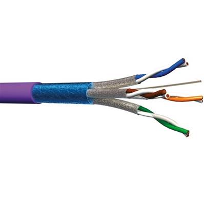 F5554SHC Câble rigide cat.6a 4P F/FTP 555MHz 10Gbits/sLSZH Cca violet