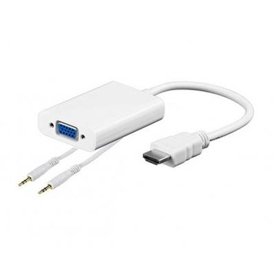 Adaptateur HDMI A mâle (entrée) vers VGA F (sortie) - 0.2m