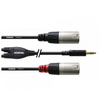 Cordon Jack 3.5mm stéréo or vers 2 XLR M/M REAN - 1.8m