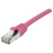 Cordon RJ45 CAT.6A S/FTP 500 MHz LSOH snagless rose 1m