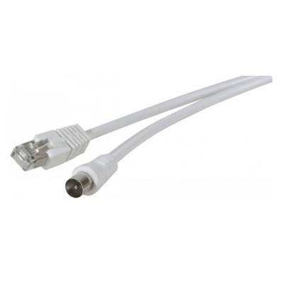 Cordon RJ45 vers fiche type F M/M - 0.5m