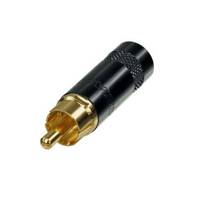 NYS352BG Fiche RCA métal pour câble ø 7.2 mm corps noir et contact or