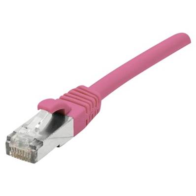 Cordon RJ45 CAT.6A S/FTP 500 MHz LSOH snagless rose 0.5m