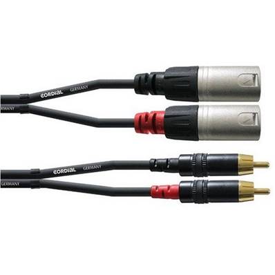 Cordon 2 RCA or vers 2 XLR M/M REAN - 6m