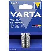 Pile lithium Varta FR03/AAA 1.5V - blister de 2