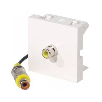 Plastron 45x45 1 RCA F / cordon F 0.2m