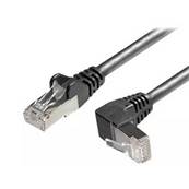 Cordon RJ45 CAT6a S/FTP coudé Haut / Normal - noir 5,00m