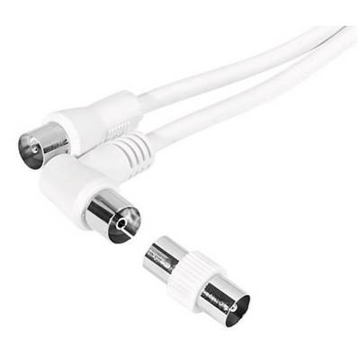 Cordon antenne TV (connecteur 9.5mm) M droit/F coudée - 5m