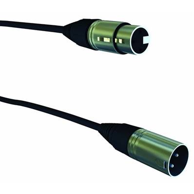 Cordon XLR numérique Neutrik 3 pts M/F câble Digimic noir - 5m
