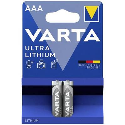 Pile lithium Varta FR03/AAA 1.5V - blister de 2