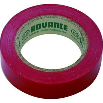 10 rubans isolant électrique Advance AT7 15 mm x 10 m rouge