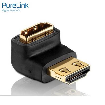 Adaptateur HQ 4K HDMI A mâle/femelle coudé 90° vers le haut