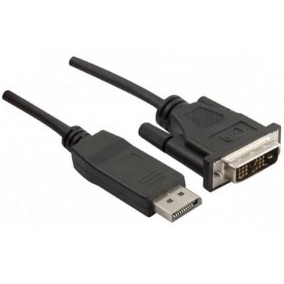 Cordon DisplayPort 1.1 vers DVI-D M/M noir - 1.8m