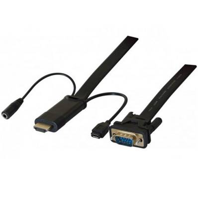 Cordon convertisseur HDMI vers VGA + audio 2m