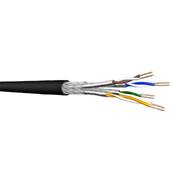 Câble cat.7 S/FTP 4 paires AWG26 rigide noir LSHF Indoor/Outdoor Dca