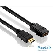 Cordon HDMI High Speed M/F souple- AWG28 -4K- 1m