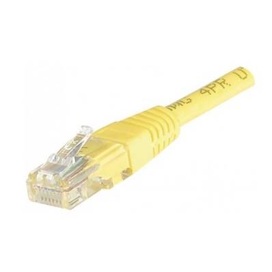 Cordon RJ45 cat.5e U/UTP 100 MHz jaune 1.5m