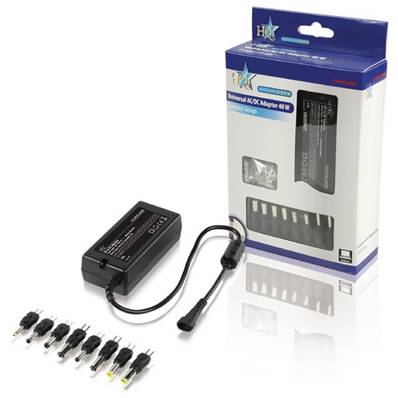 Alimentation universelle 12A 24V DC 40W 2.5A avec 8 adaptateurs