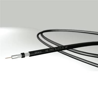 HDPRO0.6/2.8AF Câble DRAKA 75ohms 46m 12Gb/s FRNC anthracite Ø4,5mm