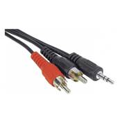 Cordon éco Jack 3.5mm stéréo vers 2 RCA M/M - 15m